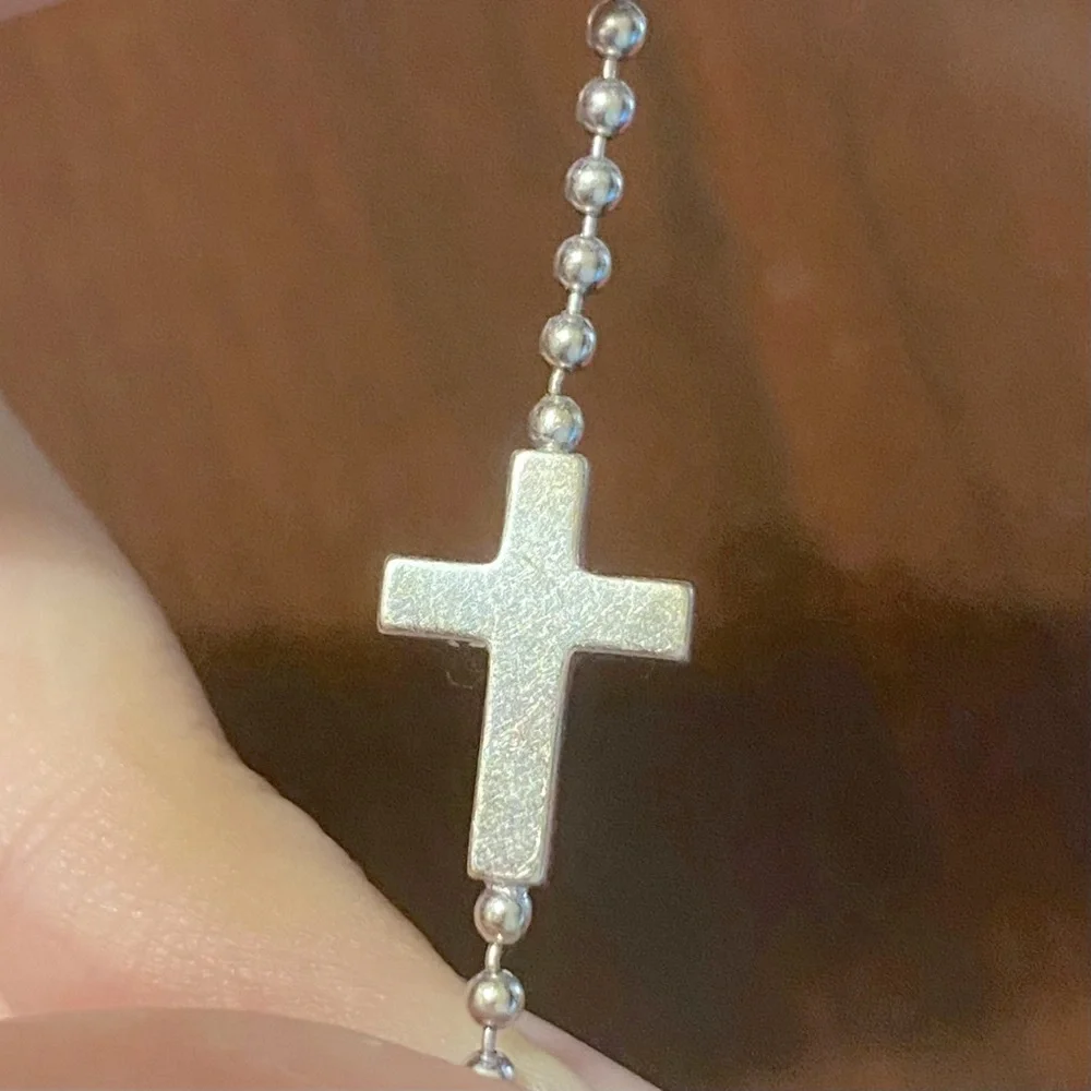 Gucci Ball Chain Cross 750 18K White Gold Bracelet | # 16 - Picture 7 of 14